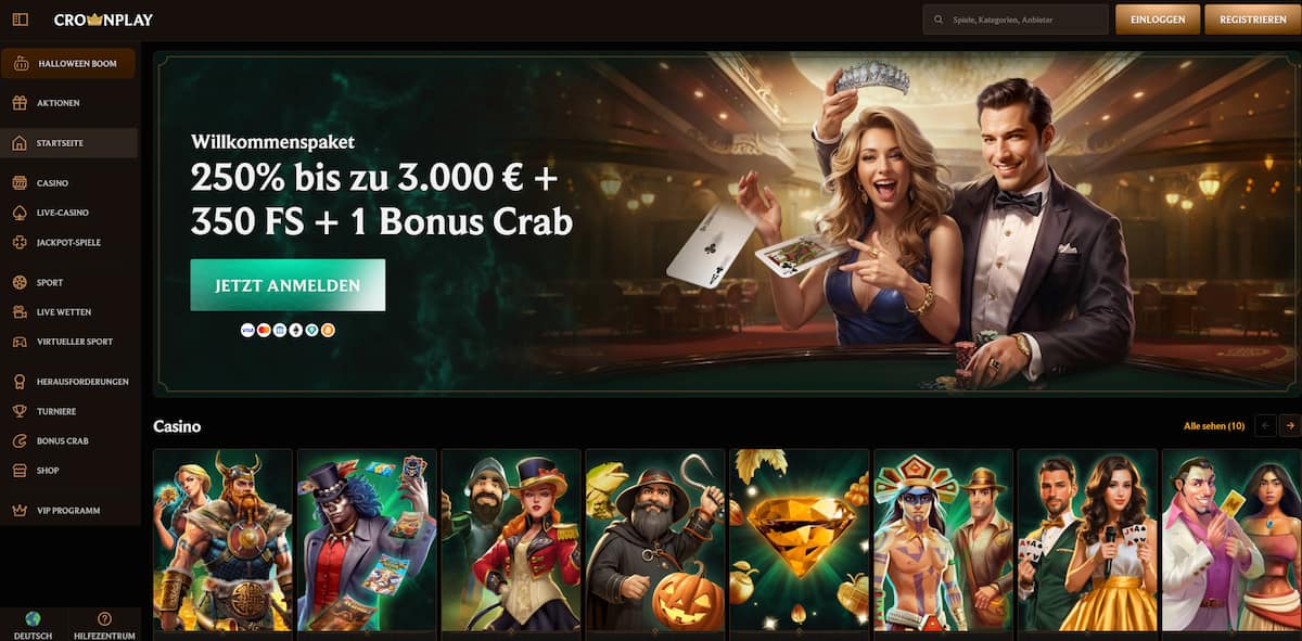 Crownplay zählt zu den stärksten Online Casinos für Schweizer Spieler und überzeugt mit einer speziell auf die Schweiz zugeschnittenen Webseite inklusive CHF-Anzeige. Das großzügige Willkommenspaket über vier Einzahlungen mit bis zu 3.300 Franken Bonus und 350 Freispielen, über 10.000 Slots, exklusive Spiele, Sofort-Games sowie ein großes Live Casino machen Crownplay zu einer der vielseitigsten Plattformen, auch wenn ein Bonus ohne Einzahlung fehlt.